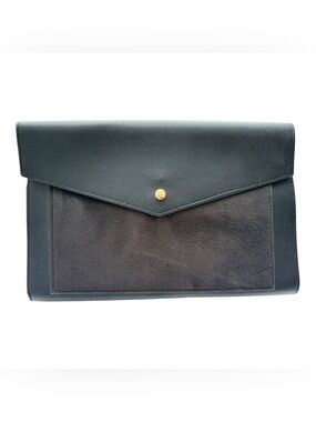 Glass Ladder & Co The Megan Portfolio Clutch Vegan Leather Organizer Black